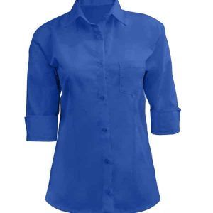 Camisa de dama corte princesa con 1 bolsillo manga 3 /4